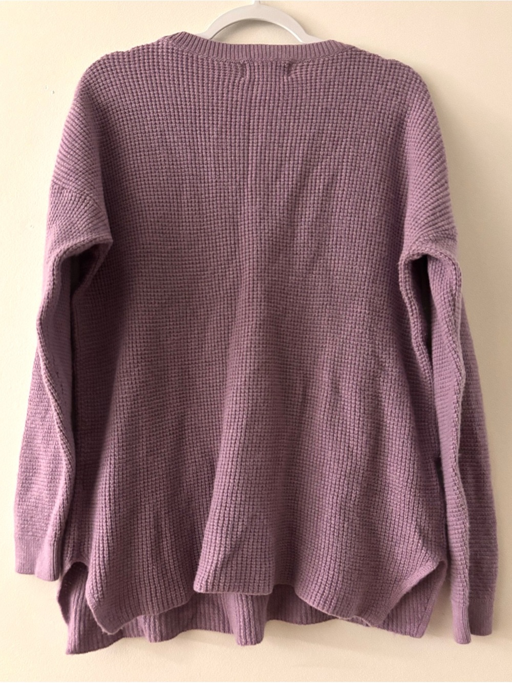 Kersh Lavender Waffle Knit Crewneck Sweater